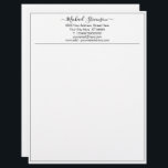 Custom Your Business Personalized Letterhead<br><div class="desc">Your Colors Custom Simple Personalized Name - Business Office Letterhead - Add Your Name - Company / Address / Contact Information - Choose / add your favorite Elements / Font - Text Colors. Resize and move or remove and add elements - Image / text with customization tool. Enjoy - Be...</div>
