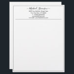 Custom Your Business Personalized Letterhead<br><div class="desc">Your Colors Custom Simple Personalized Name - Business Office Letterhead - Add Your Name - Company / Address / Contact Information - Choose / add your favorite Elements / Font - Text Colors. Resize and move or remove and add elements - Image / text with customization tool. Enjoy - Be...</div>