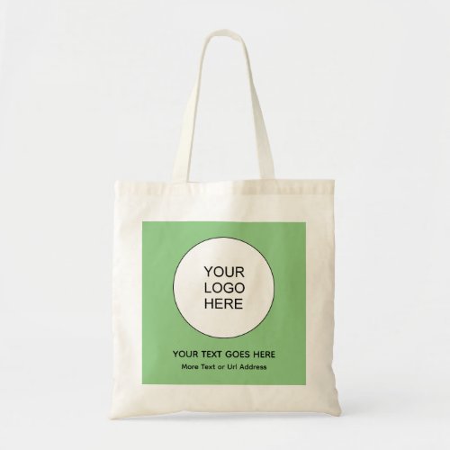 Custom Your Business Your Logo Here Sage Green Tote Bag