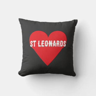 Custom your city or St Leonards heart Throw Pillow