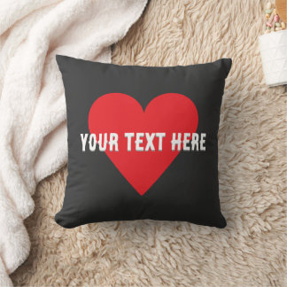 Custom your city or team heart Throw Pillow 