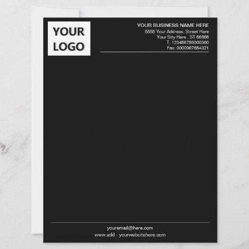 Custom Your Colors and Font Letterhead with Logo