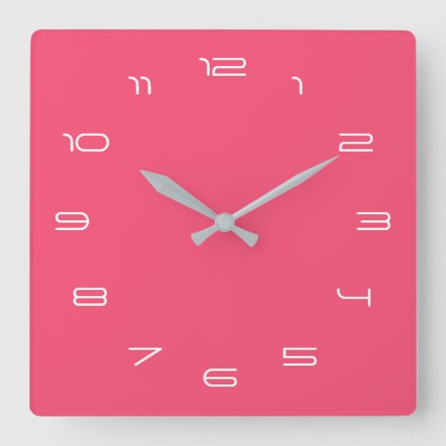 Custom Your Colors Numbers Font Pink Wall Clock
