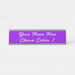 Custom Your Colors , Text and Font Personalized Desk Name Plate