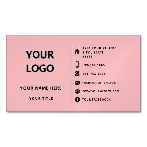 Custom Your Company Business Card Magnet with Logo