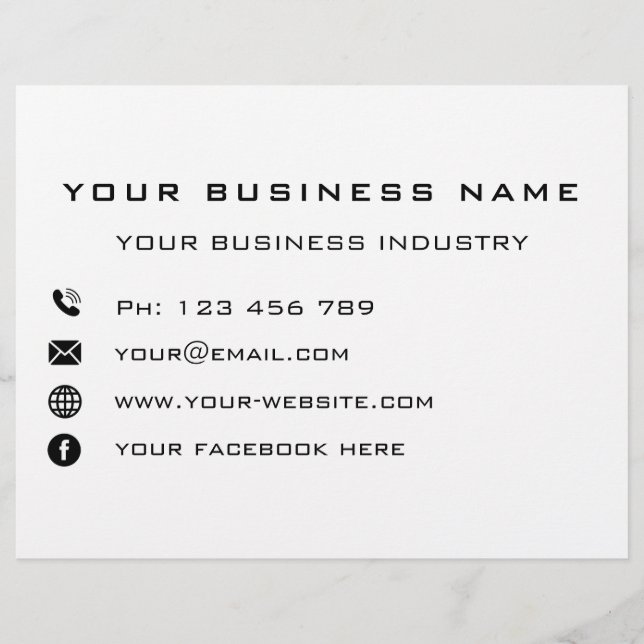 Custom Your Company Business Promotional Flyer (Front)