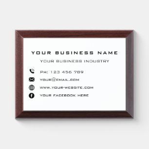 Custom Your Company Info Business Award Plaque