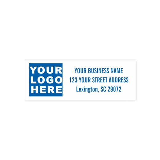 Custom Your Company Logo Address Self-inking Stamp 