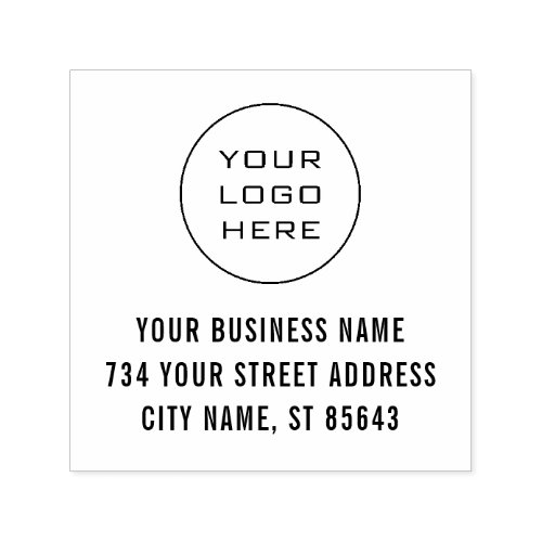 Custom Your Company Logo Address Self_inking Stamp