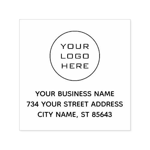 Custom Your Company Logo Address Self_inking Stamp