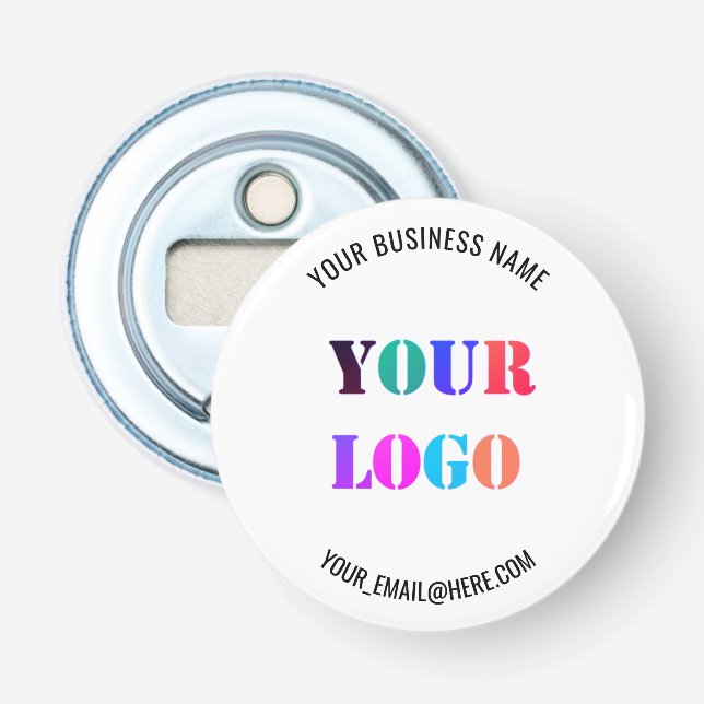 Custom Your Company Logo and Text Bottle Opener (Front)