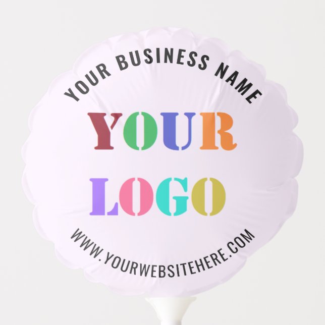 Custom Your Company Logo and Text Business Balloon (Front)