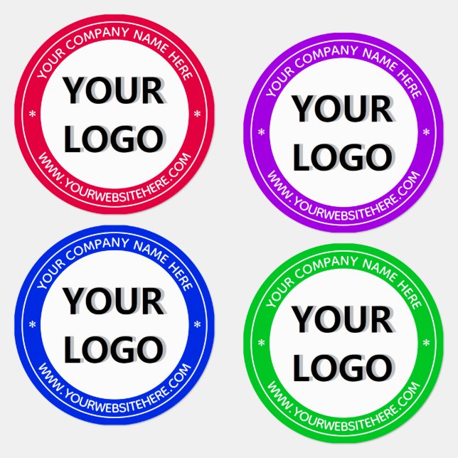 Custom Your Company Logo and Text Business Labels (Group)