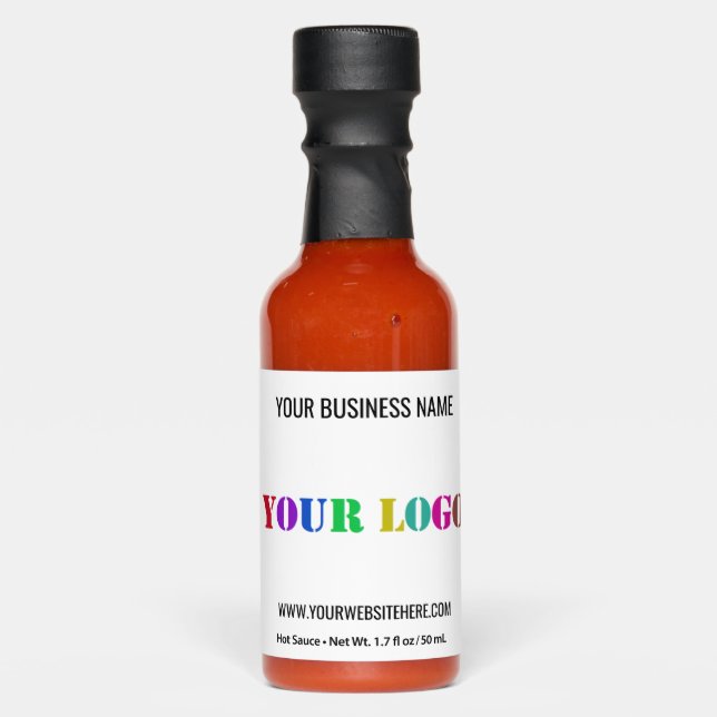 Custom Your Company Logo and Text Hot Sauces (Front)