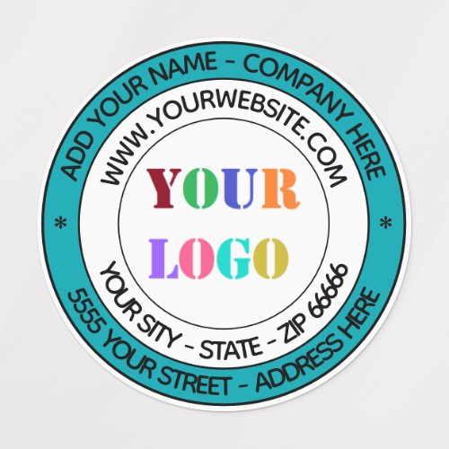 Custom Your Company Logo and Text Round Labels