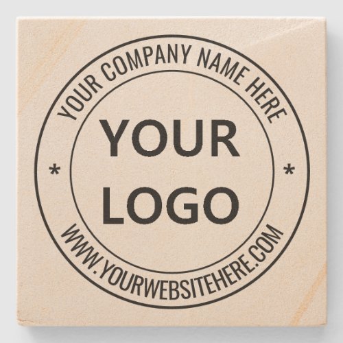 Custom Your Company Logo and Text Stone Coaster