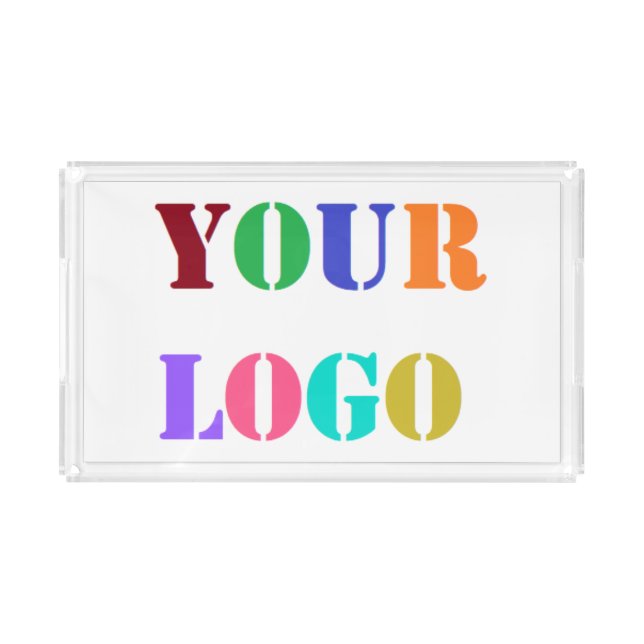 Custom Your Company Logo Business Acrylic Tray (Front)