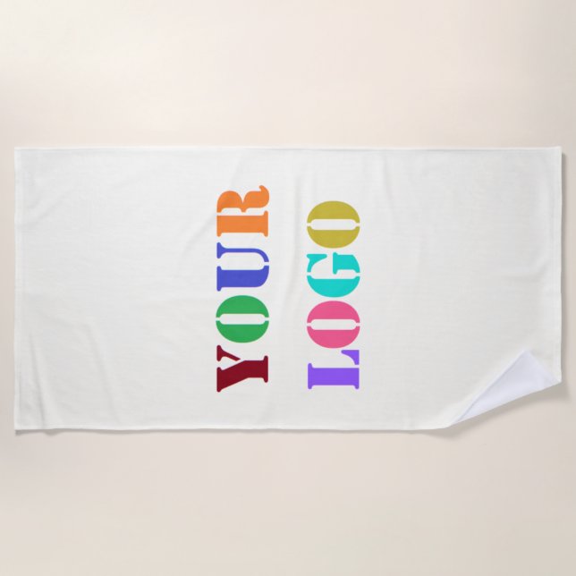 Custom Your Company Logo Business Beach Towel (Front)