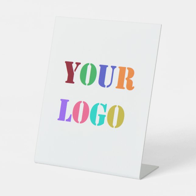 Custom Your Company Logo Business Pedestal Sign (Front)