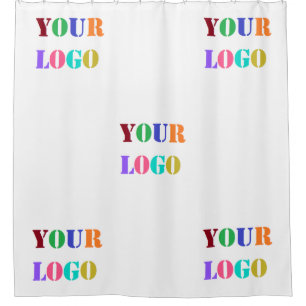 Custom Your Company Logo Business Shower Curtain