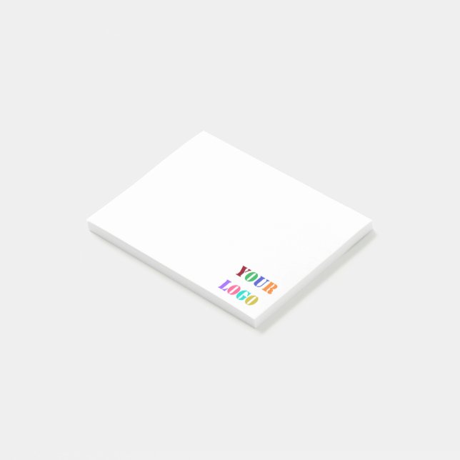Custom Your Company Logo Business Sticky Notes (Angled)