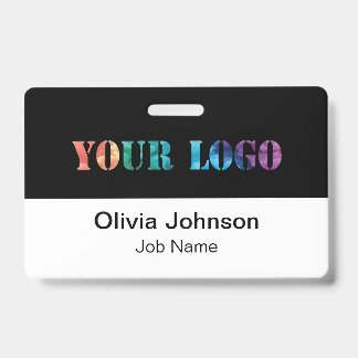 Custom your Company Logo Hard Plastic Name Badge