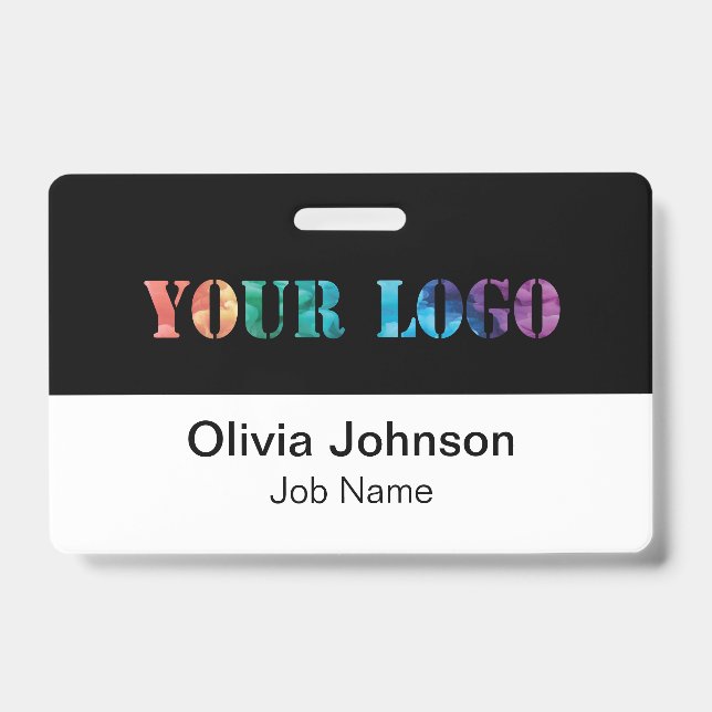 Custom your Company Logo Hard Plastic Name Badge (Front)