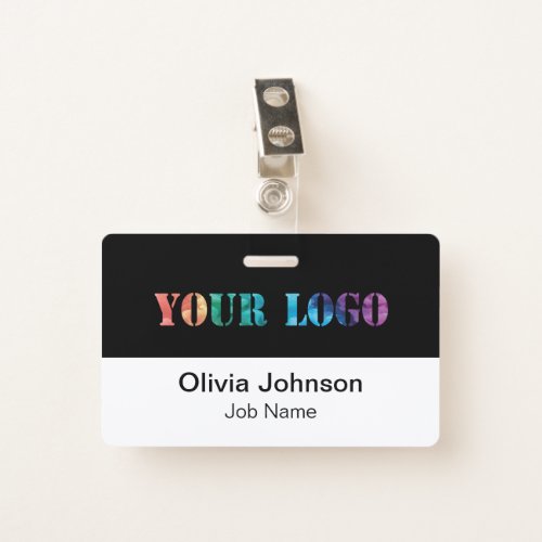 Custom your Company Logo Hard Plastic Name Badge