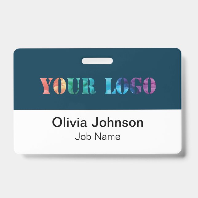 Custom your Company Logo Hard Plastic Name Badge (Front)