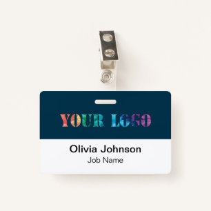 Custom your Company Logo Hard Plastic Name Badge