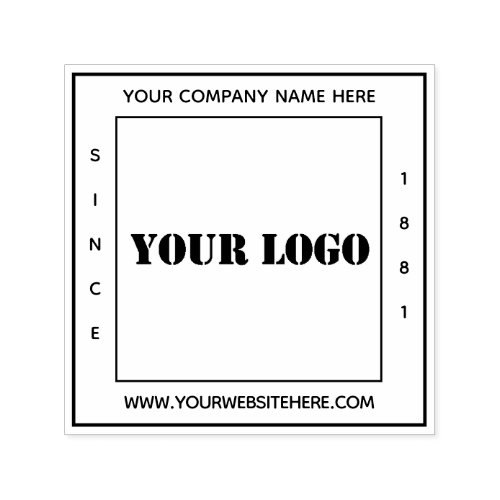 Custom Your Company Logo Info Self Inking Stamp