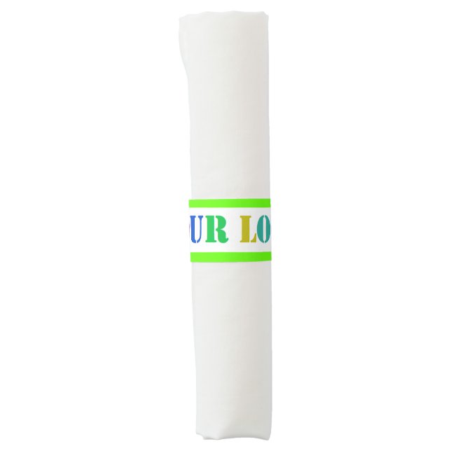 Custom Your Company Logo Napkin Bands Template (Front)