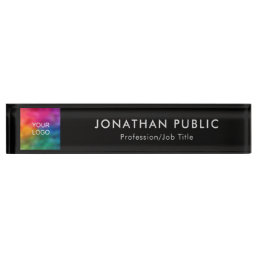 Custom Your Company Logo Or Image Here Template Desk Name Plate