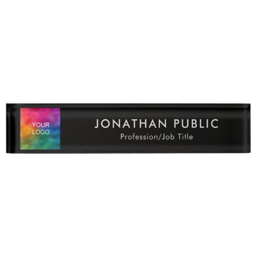 Custom Your Company Logo Or Image Here Template Desk Name Plate