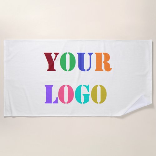 Custom Your Company Logo or Photo Beach Towel Gift