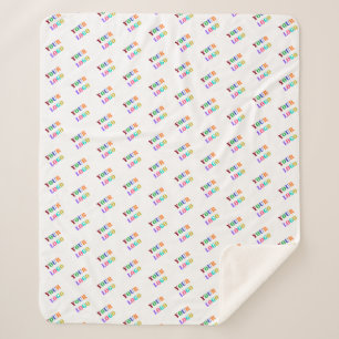 Custom Your Company Logo Sherpa Blanket Template