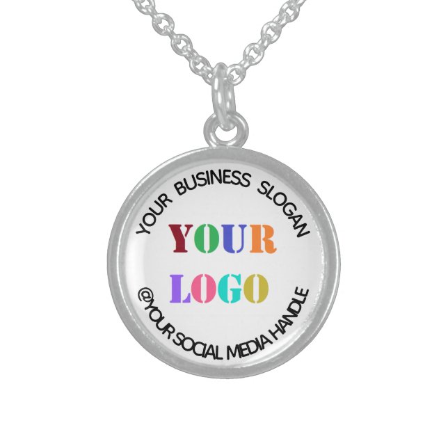 Custom Your Company Logo Social Media Necklace (Front)