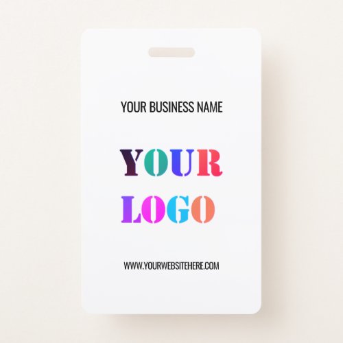 Custom Your Company Logo Text Name Business Badge