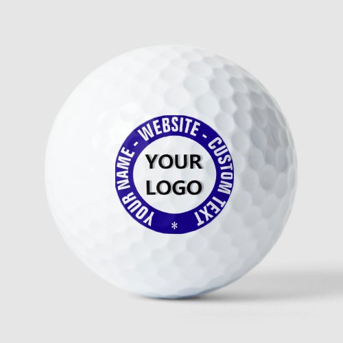 Custom Your Company Logo Text Stamps Golf Balls