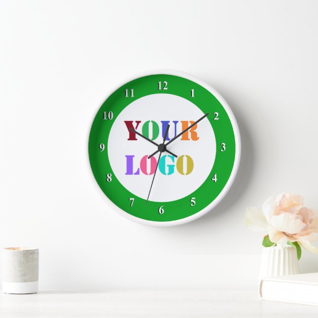 Custom Your Company Logo Wall Clock - Choose Color (Home)