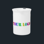 Custom Your Company LogoBusiness Beverage Pitcher<br><div class="desc">Custom Color - Beverage Pitchers with Your Company Logo or QR Code Business Promotional Personalized Pitcher Gift - Make Unique Your Own Design - Add Your Logo / Image or QR Code - Photo / or Text / more - Resize and move or remove and add elements / image with...</div>