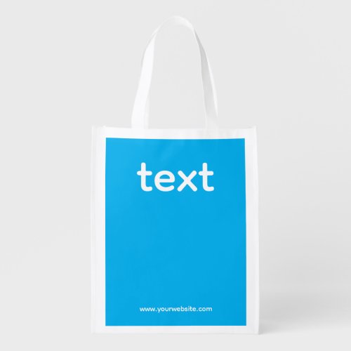 Custom Your Company Name And Website Address Grocery Bag