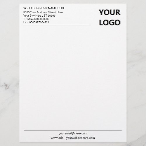 Custom Your Company Office Letterhead with Logo