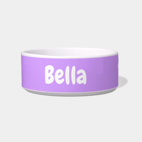 Custom Your Dog Name Personalized Pet Bowl Lilac