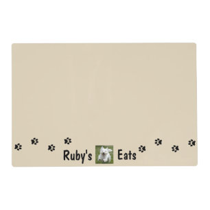 Custom Your Dog's Photo & Name Personalize Placemat