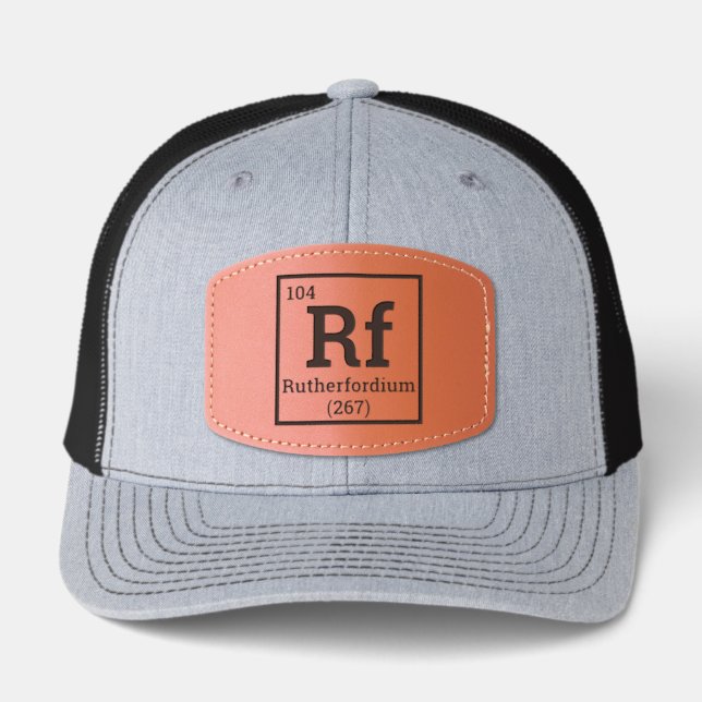 Custom Your Element Periodic Table of Elements Leather Patch Hat (Front)