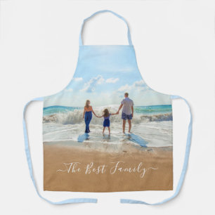 Custom Your Family Photo Apron Gift with Text