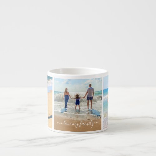 Custom Your Family Photo Collage Espresso Cup Gift