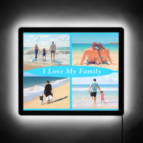 Custom Your Family Photo Collage LED Sign Gift