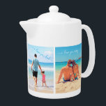 Custom Your Family Photo Collage Teapot with Text<br><div class="desc">vs with Custom Photo Collage Family Love Personalized Text - Mother / Father / Kids / Parents / Couple - Modern Custom Photos Unique Your Own Design - Special Family / Friends or Personal Teapot Gift - Add Your Photos and Text - Name / Favorite Background - Elements and Text...</div>